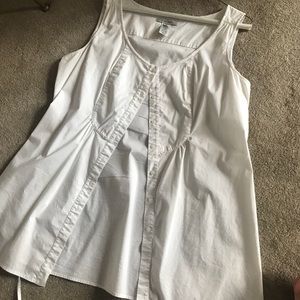 White button down tank